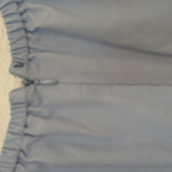 Lulus Pure Serenity Off-the-Shoulder Mini Dress Blue Sz Small Balloon Sleeves - Picture 10 of 13